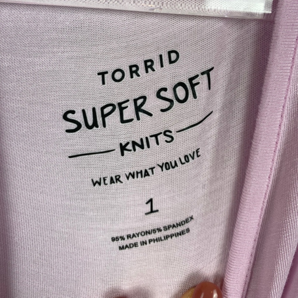 Torrid Super Soft Pink Favorite Tunic Tee Size 1 - Picture 12 of 13